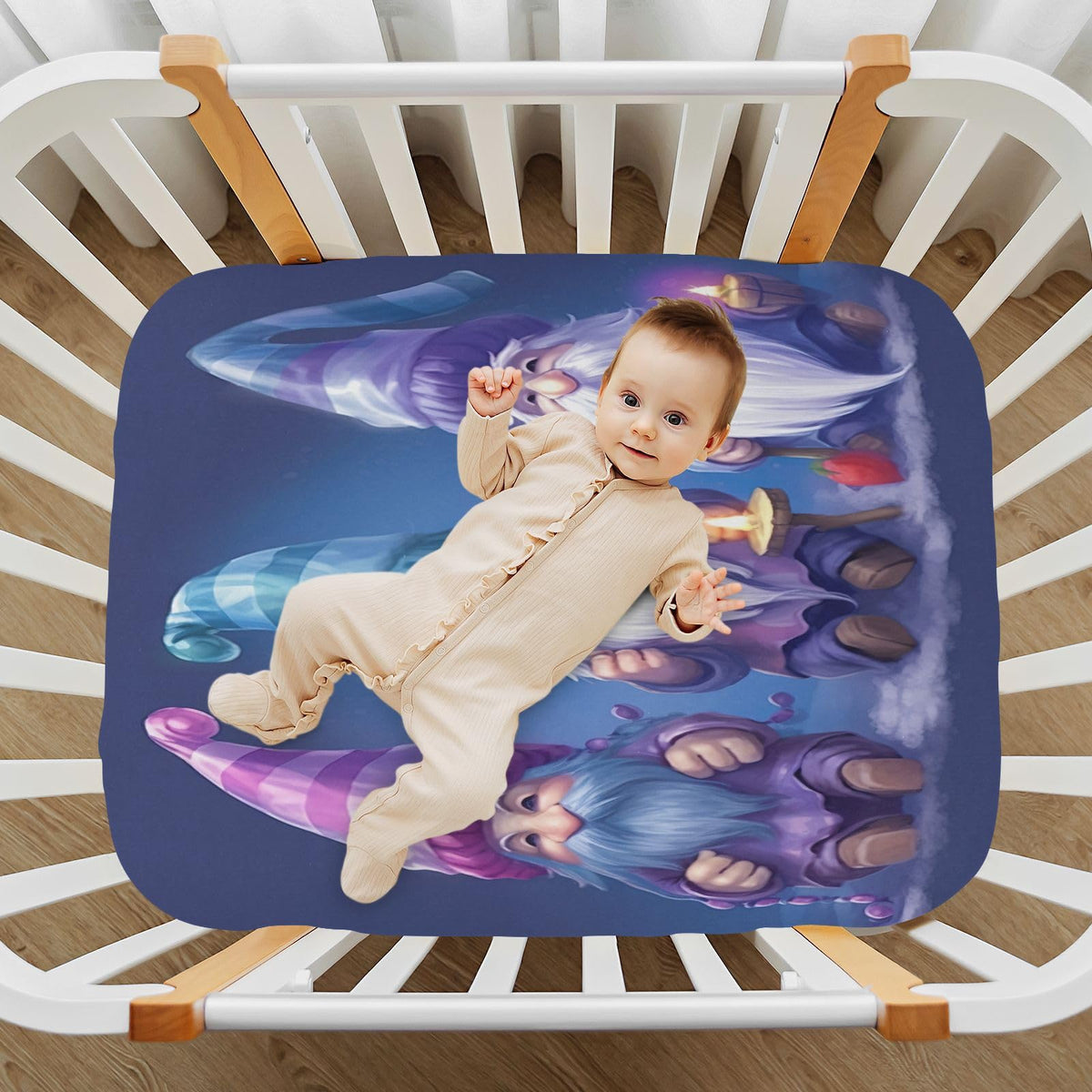 Soft Microfiber Fitted Crib Sheets for Standard Size Baby Mattress I3324