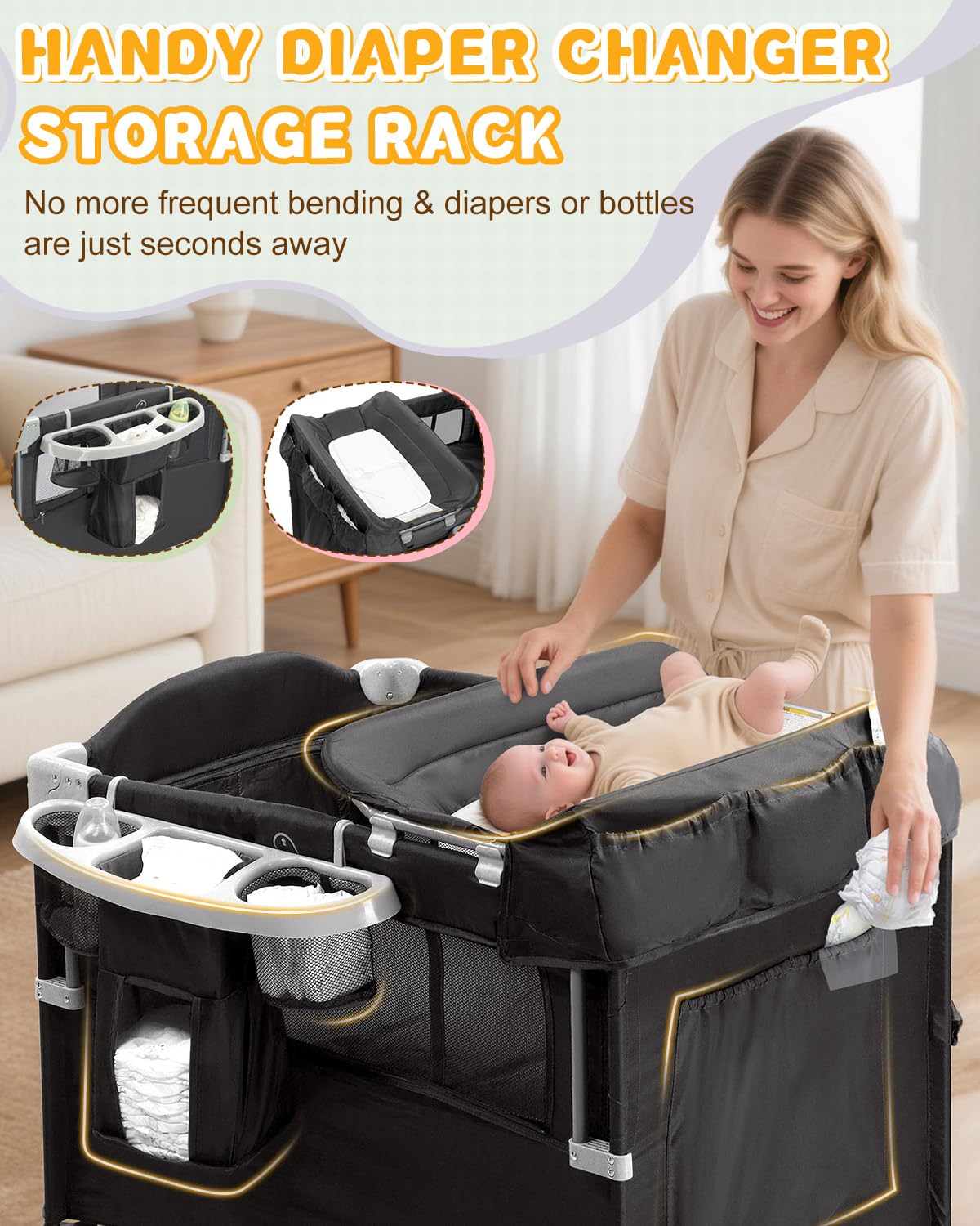 5 in 1 Bedside Bassinet P8306