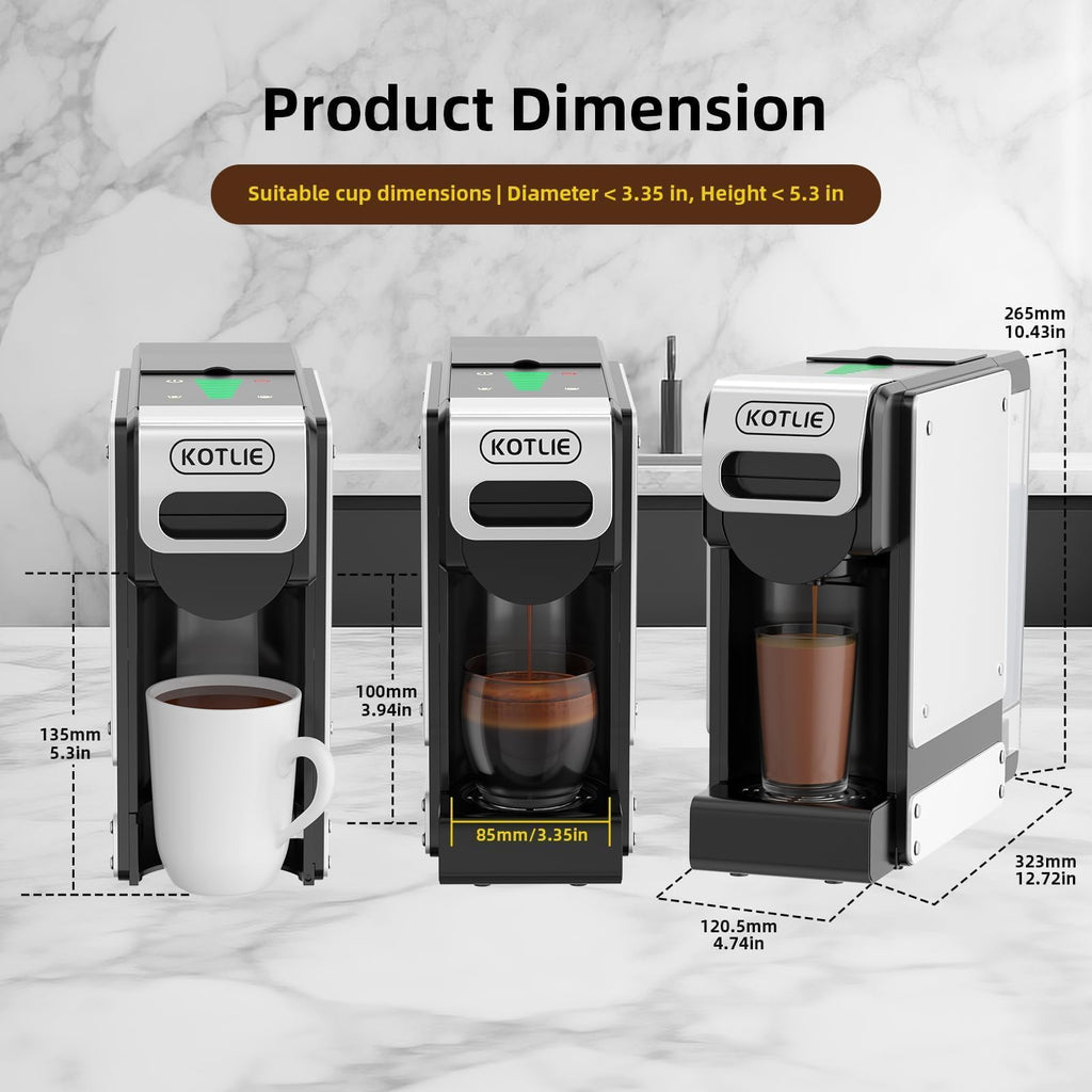 19 Bar Single Serve Coffee Maker with 34 Oz Reservoir C925