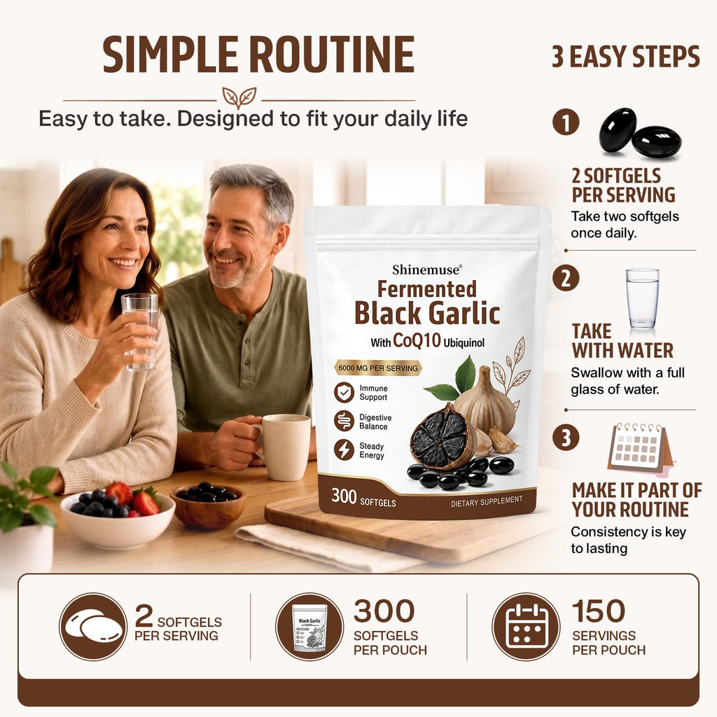 Black Garlic Extract 300 Softgels E1439