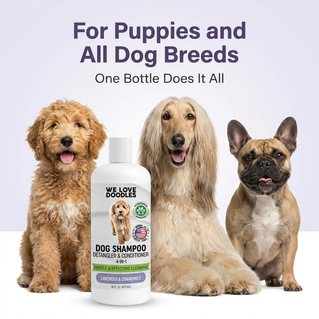 Hypoallergenic Tearless Dog Shampoo, Conditioner & Detangler 16OZ R86282