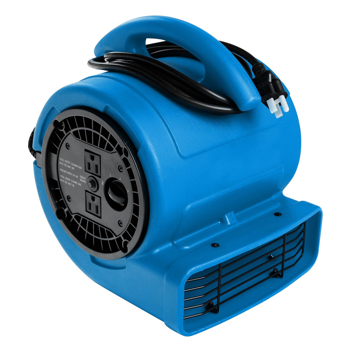 1/5hp 800cfm 3-Speed Air Mover Blower Fan with Dual Outlet Y8056