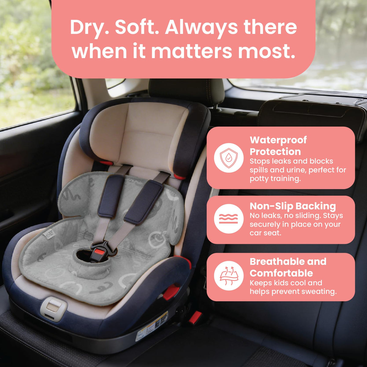 2-Pack Waterproof Machine Washable Car Seat Protector F70275