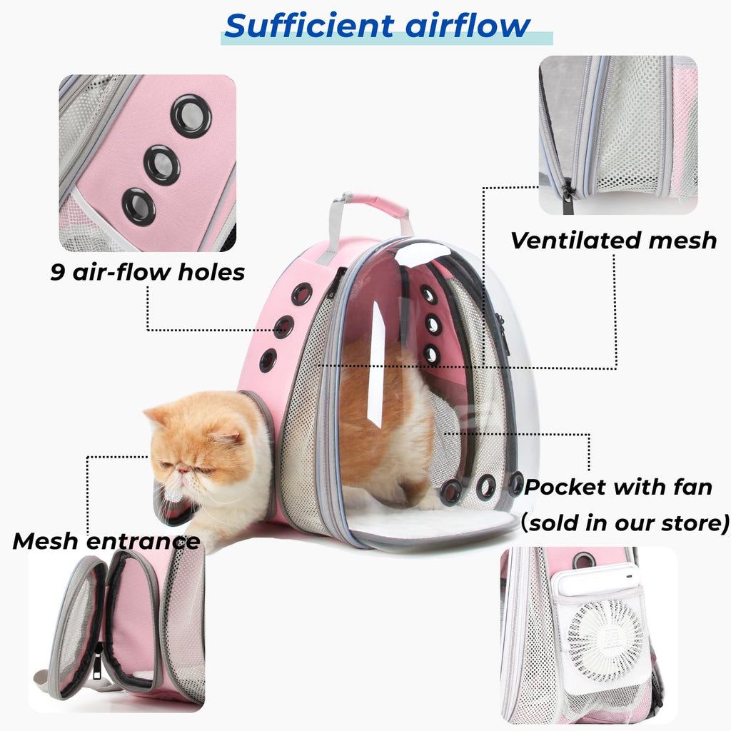 Expandable Cat Backpack with Mini Fan B390204