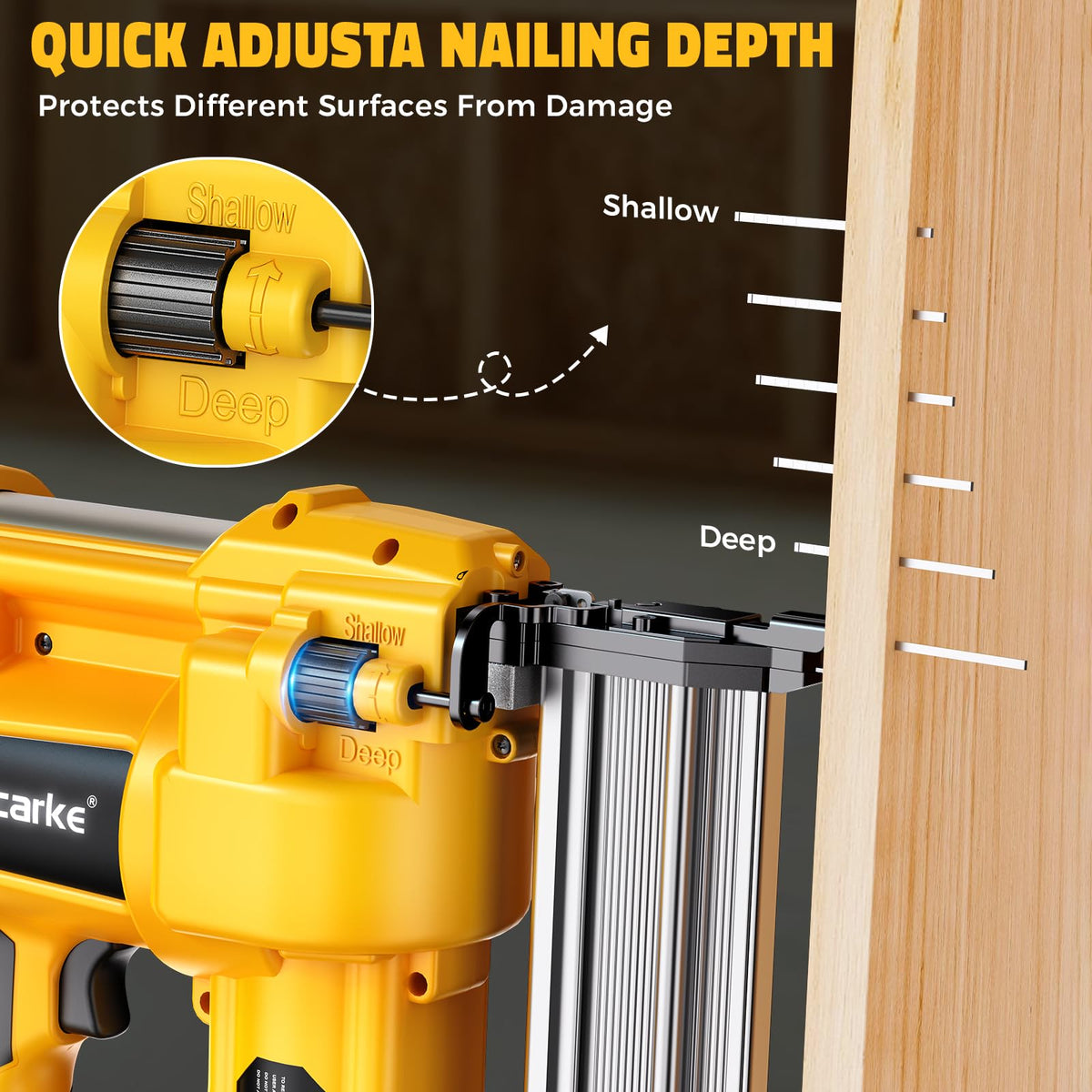 Cordless 2 in 1 Electric Nail Gun Staple Gun with 18GA Nails N809908