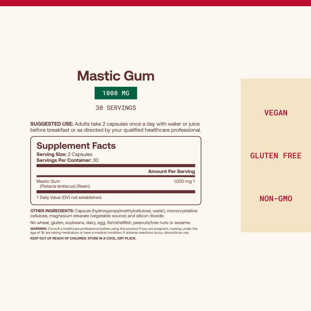 Mastic Gum 1000mg 60 Capsules O150