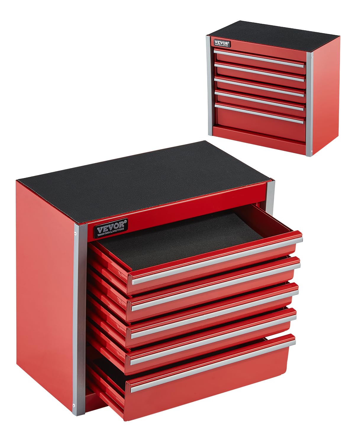 8.6-inch Portable Metal Tool Box with 5 Drawers C39665