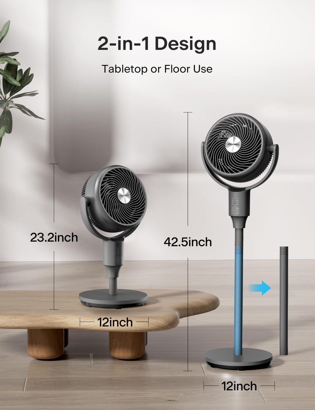 Grey Pedestal Fan O249