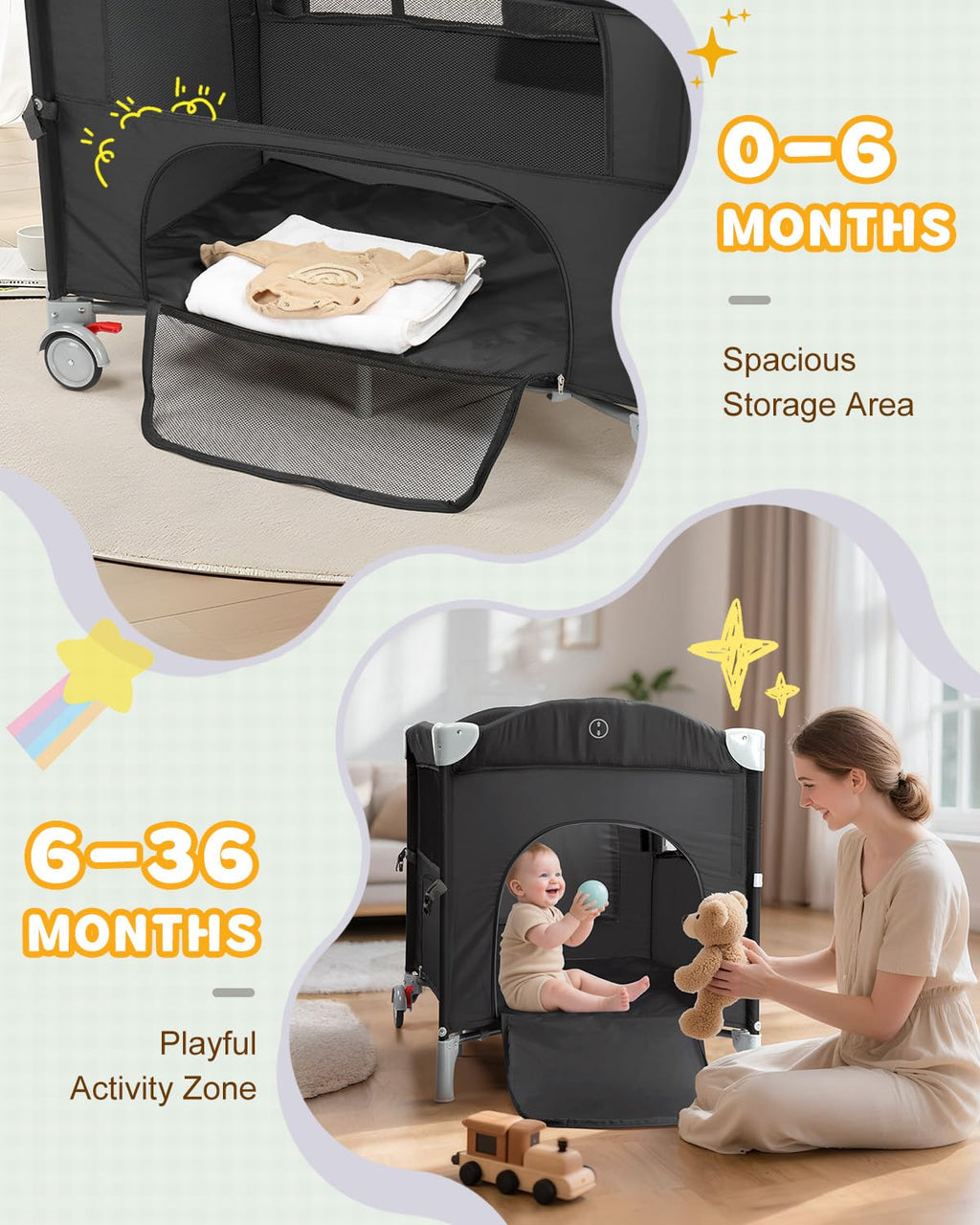 5 in 1 Bedside Bassinet P8306