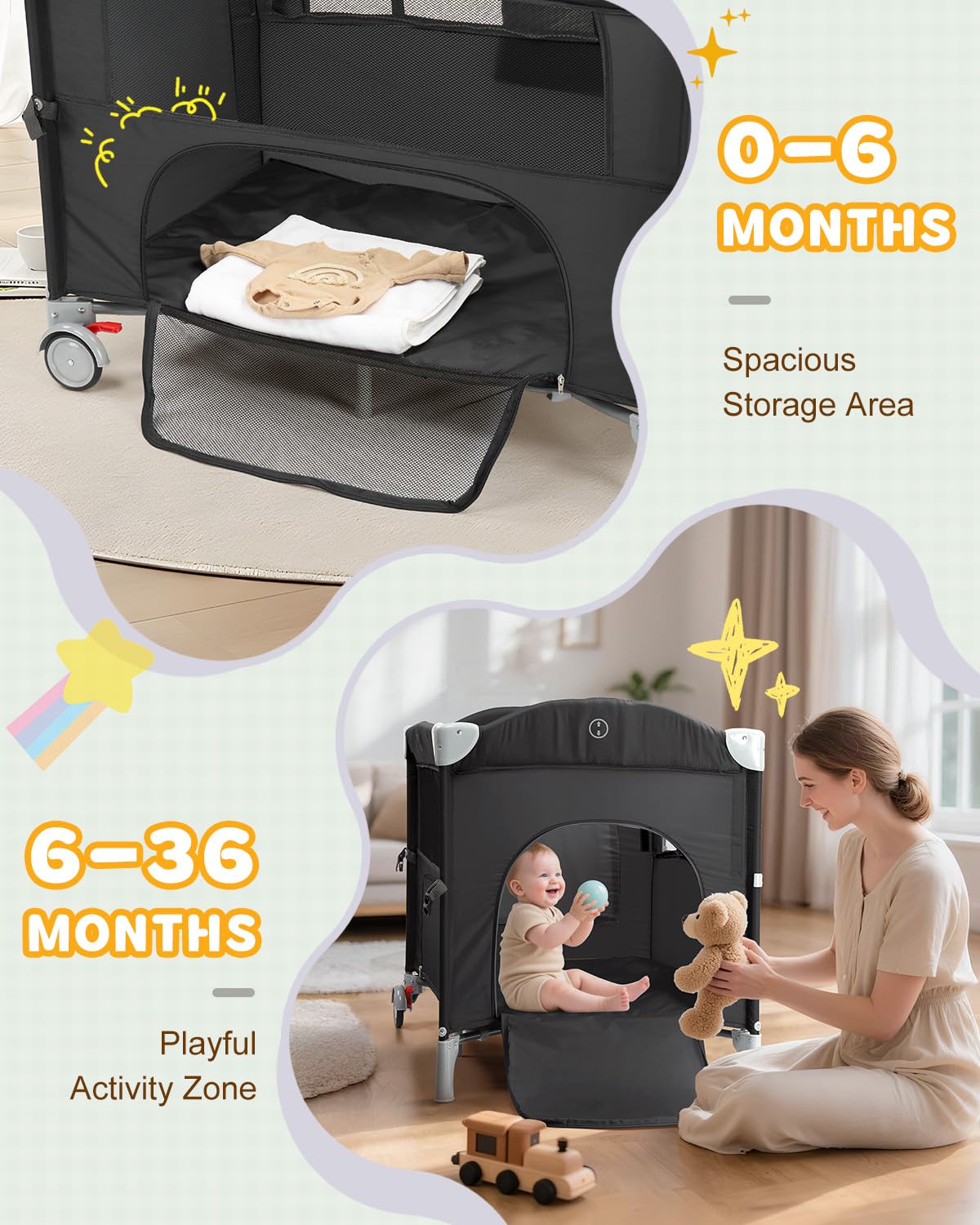 5 in 1 Bedside Bassinet P8306
