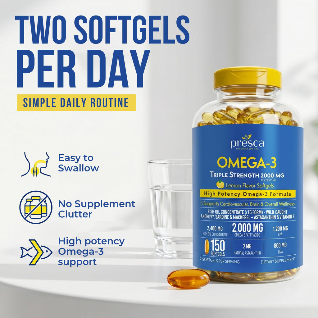 Omega 3 Fish Oil 2400mg 150 Softgels M353523