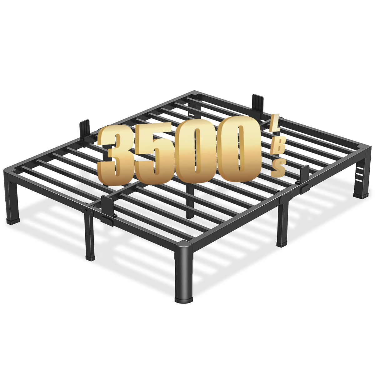 10 Inch Queen Metal Bed Frame with Headboard T522732
