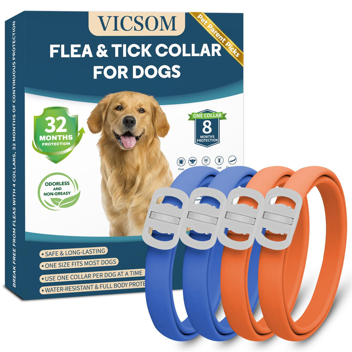 Flea Collar for Dogs 4 Pack P34856
