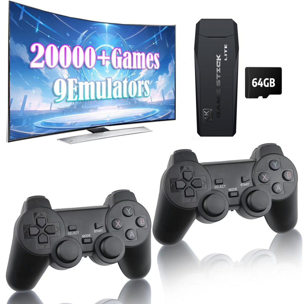 Retro Game Console 4K HDMI 15 Classic Emulators Dual 2.4G Wireless Controllers W27830