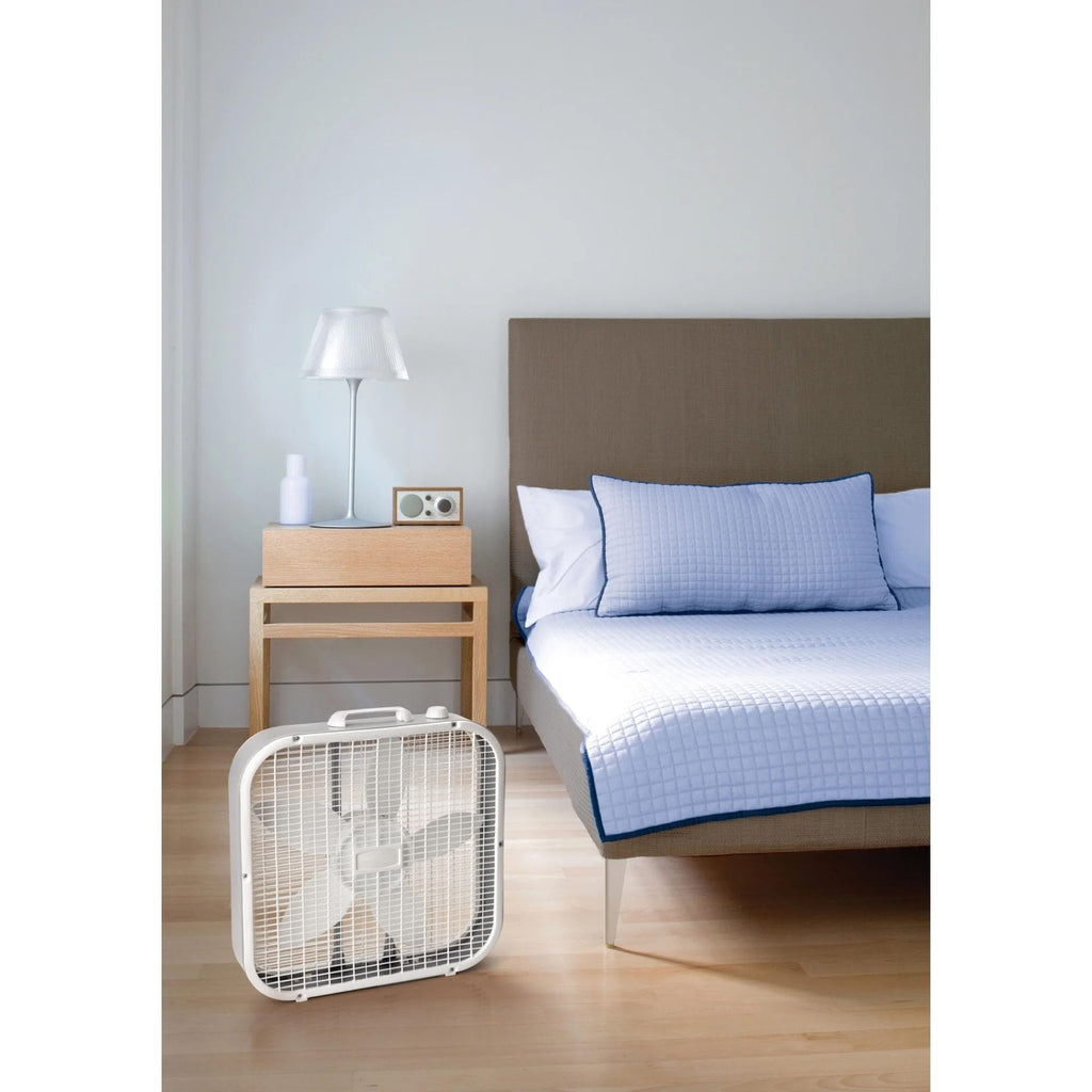 20" Classic Box Fan, 3 Speeds, White E46898
