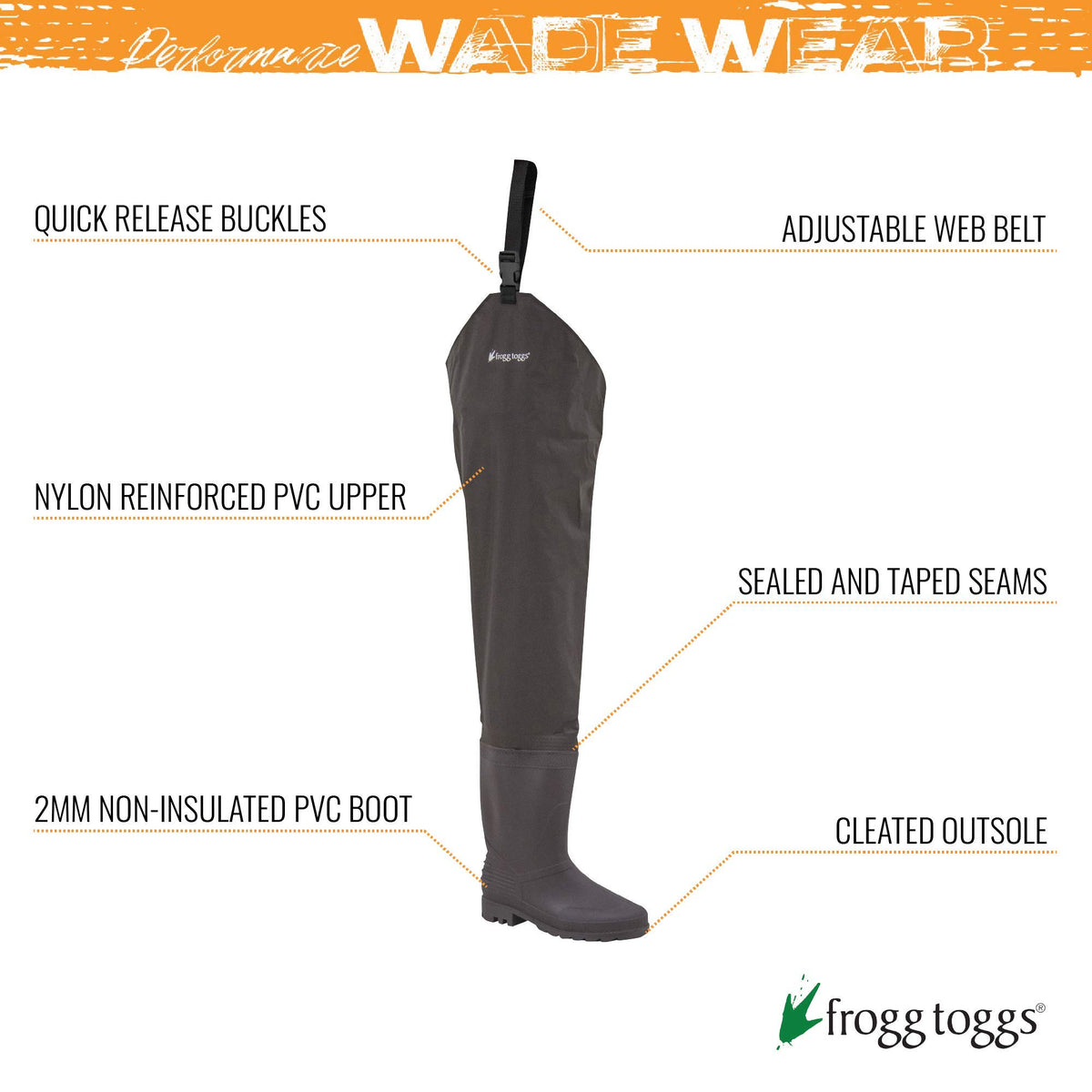 Waterproof PVC Fishing Bootfoot Hip Wader X543