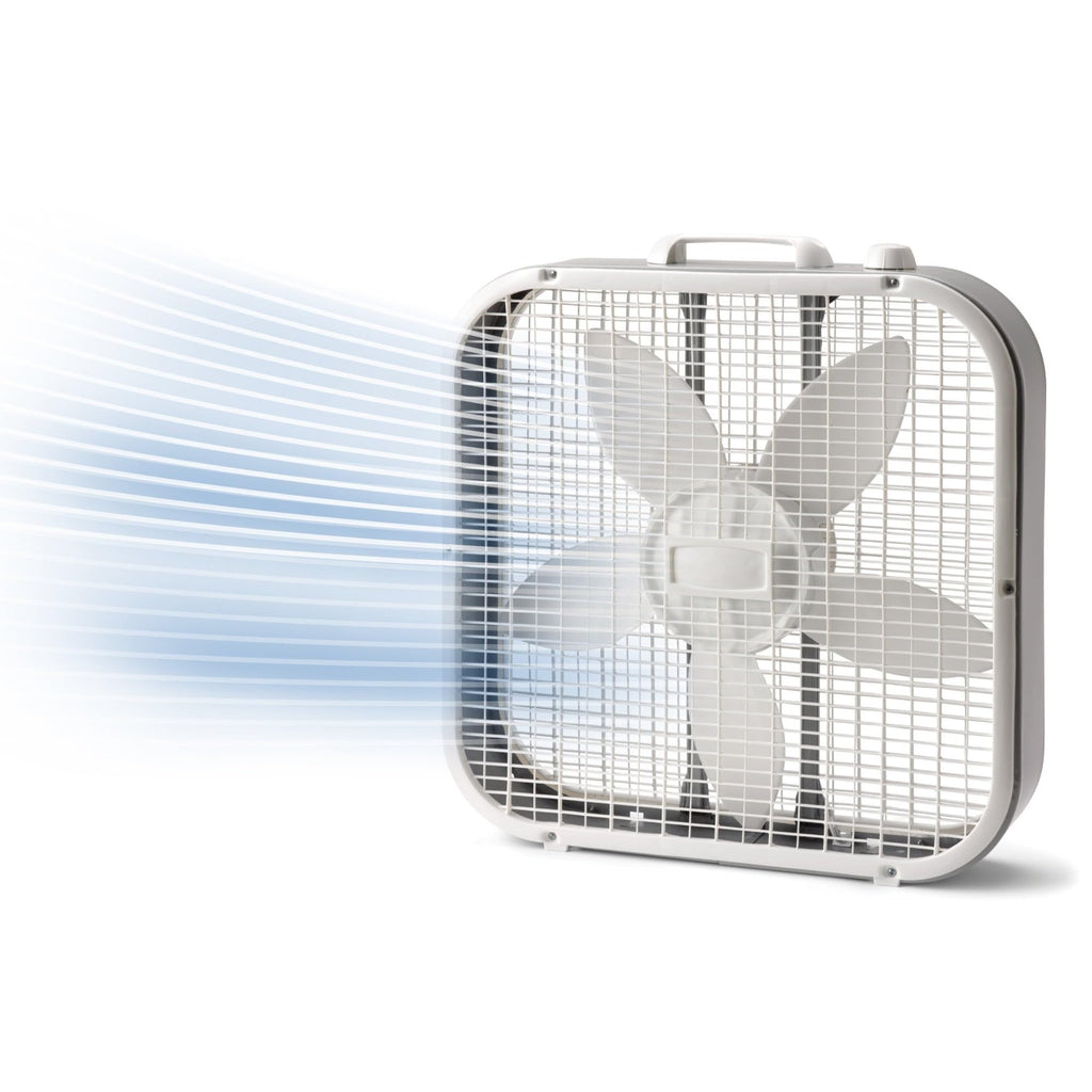 20" Classic Box Fan, 3 Speeds, White E46898