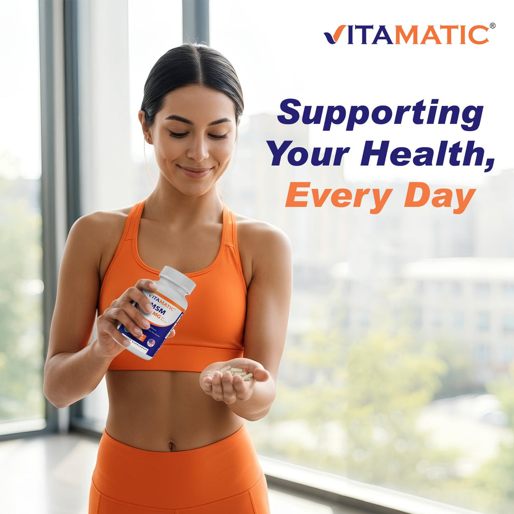 MSM 2000 mg with Vitamin C 180 Veg Capsules Non-GMO Gluten Free G3875
