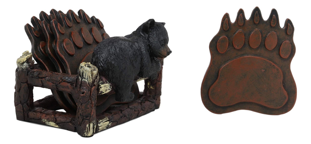 Coaster Set with 4 Bear Paw Tracks Coasters F3764
