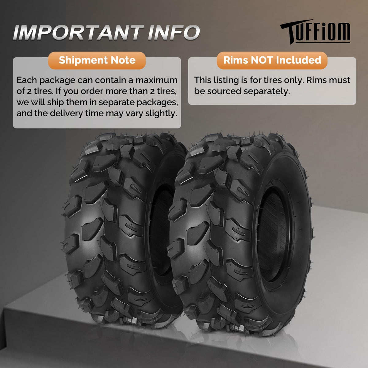 Set of 2 18x7-8 All-Terrain Mud Tires P445436