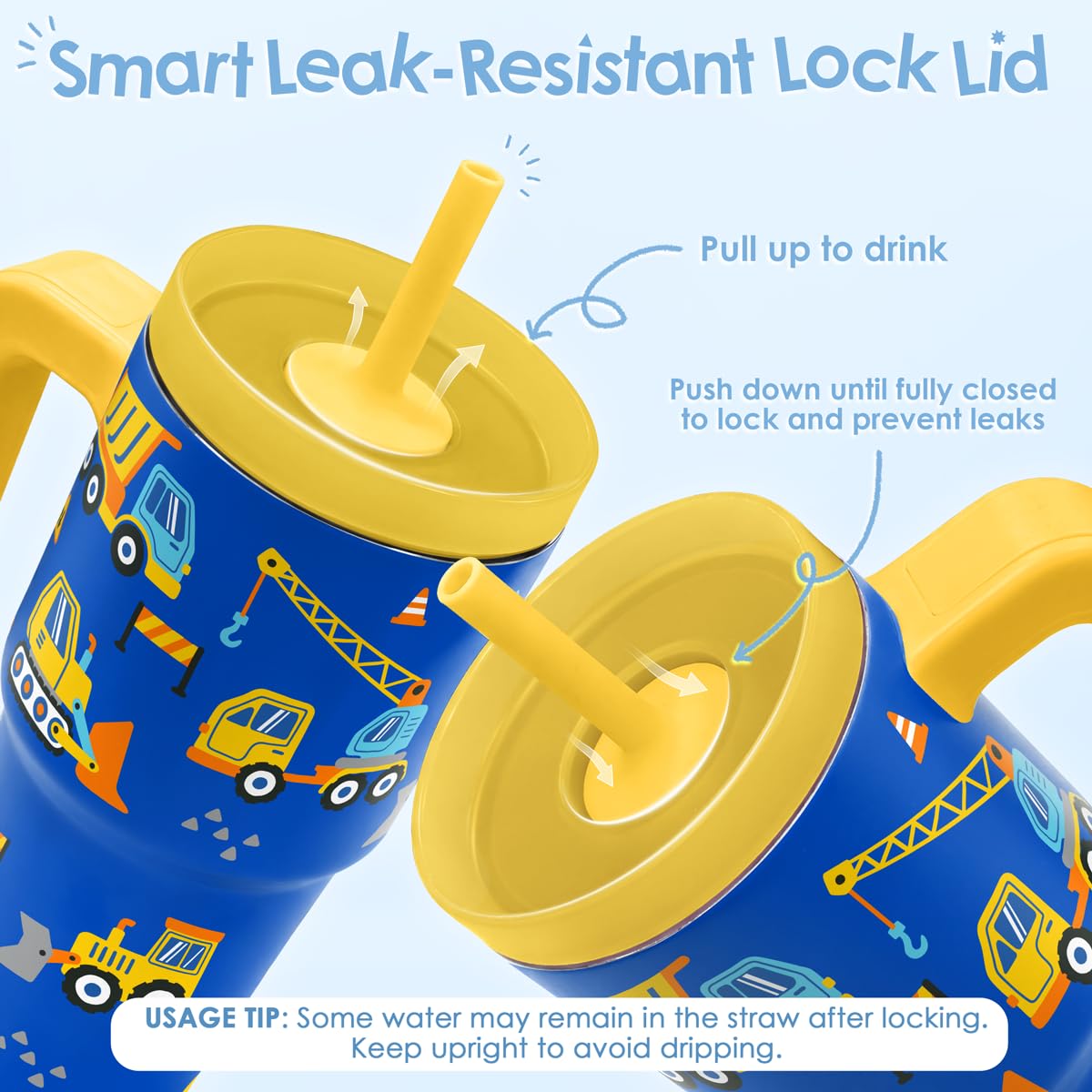 20oz Insulated Stainless Steel Tumbler with Handle and Straw Lid V20092