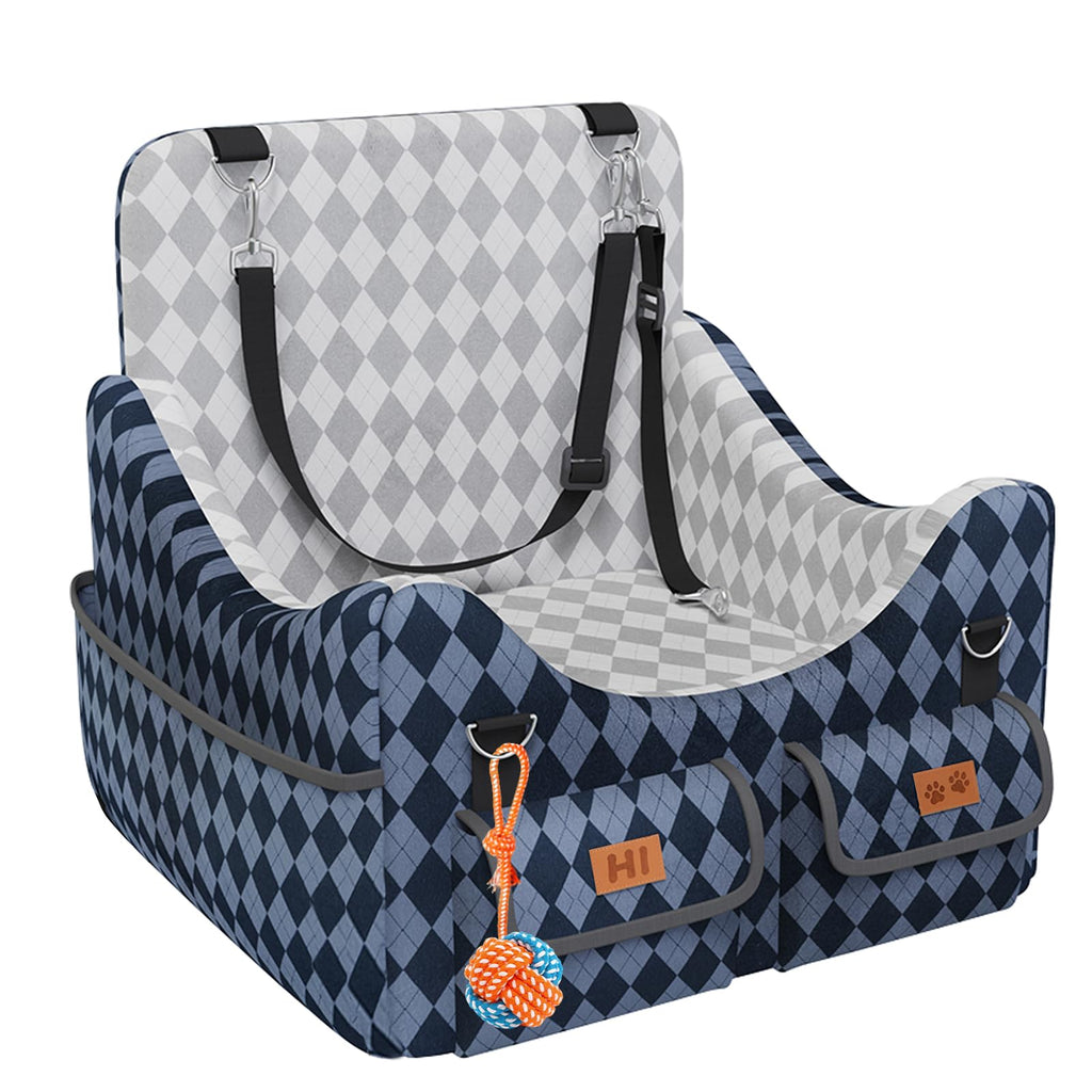 Memory Foam Dog Booster Seat with Safety Belt C7354