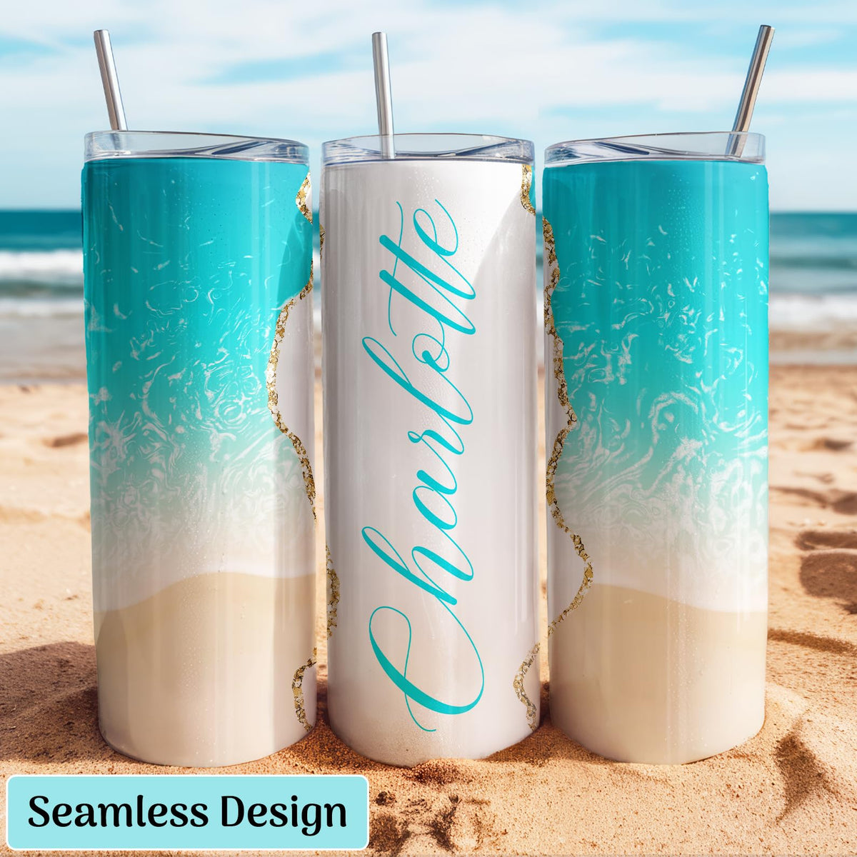 20 oz Custom Skinny Tumbler with Lid & Straw B728327