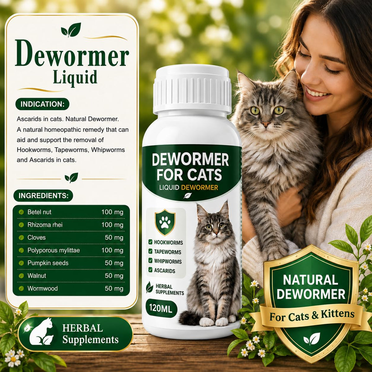 Broad Spectrum Liquid Cat Dewormer S4173