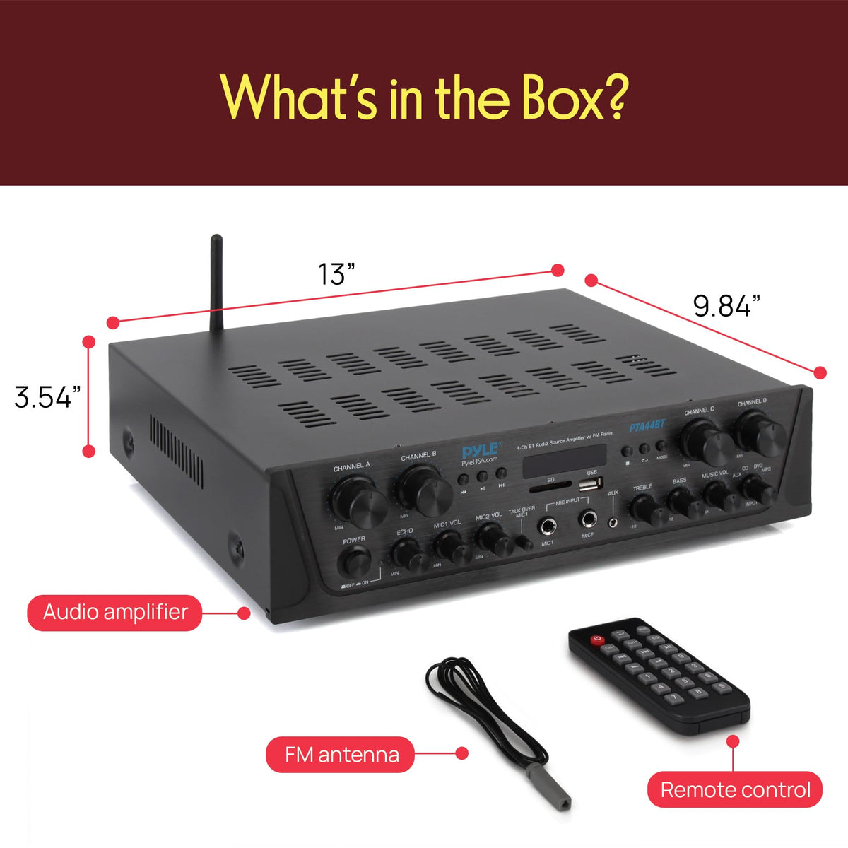 4-Channel Audio Amplifier with Bluetooth S617