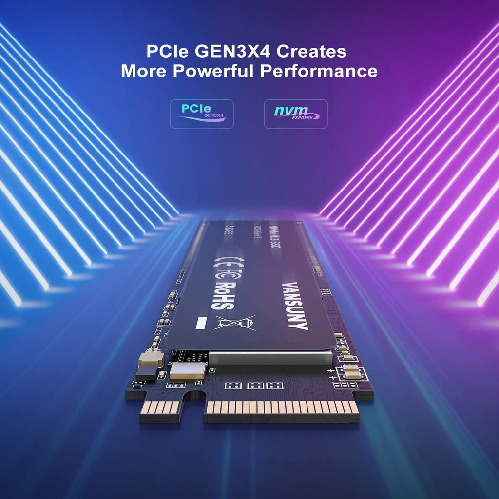 512GB NVMe M.2 Internal Solid State Drive PCIe 3.0 TLC 3D NAND 2280 R8356