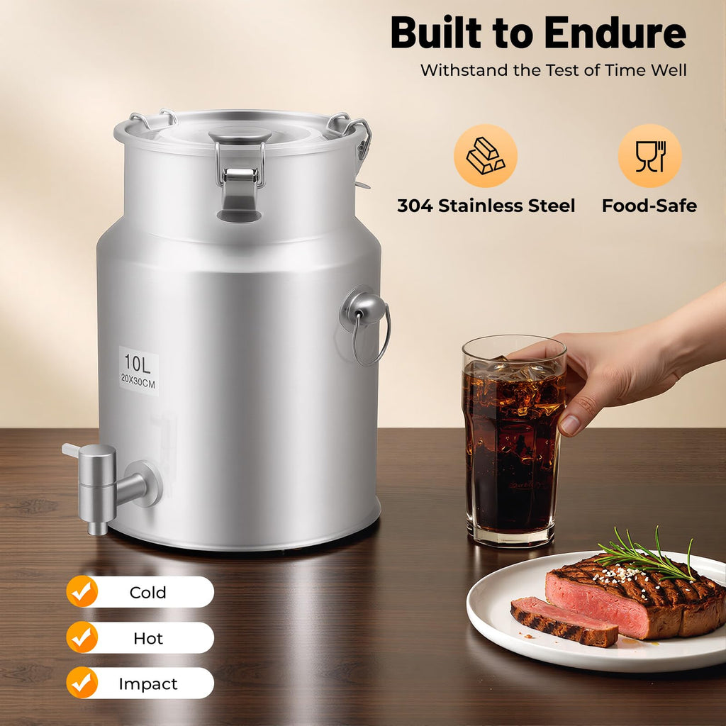 304 Stainless Steel 2.64Gal Water Dispenser with Faucet G842610