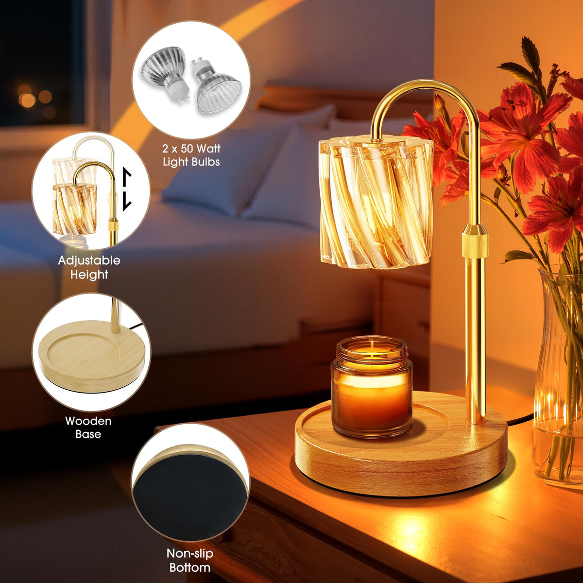 Candle Warmer Lamp with Timer Dimmer P432646