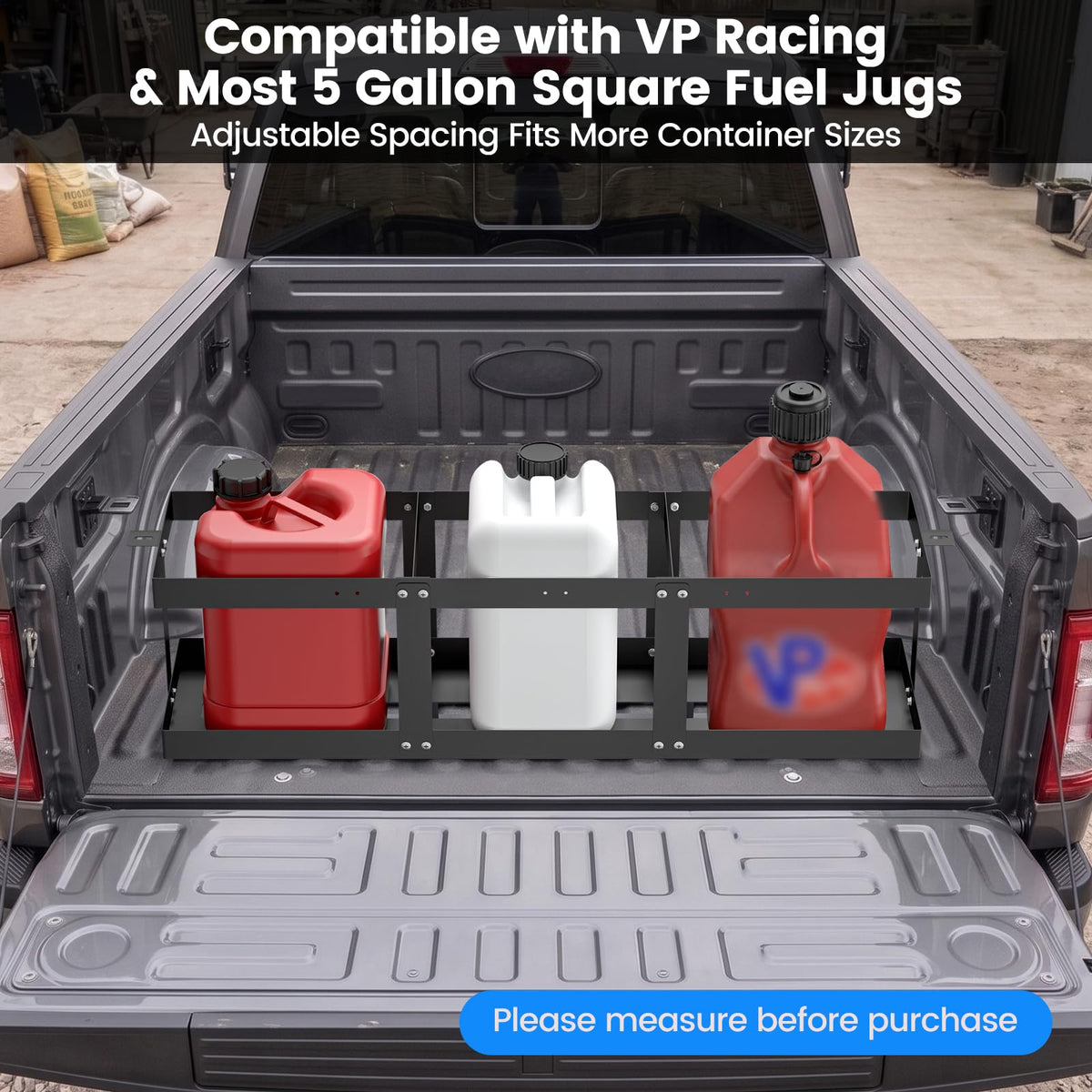 Adjustable 5 Gallon Fuel Jug Holder Q360