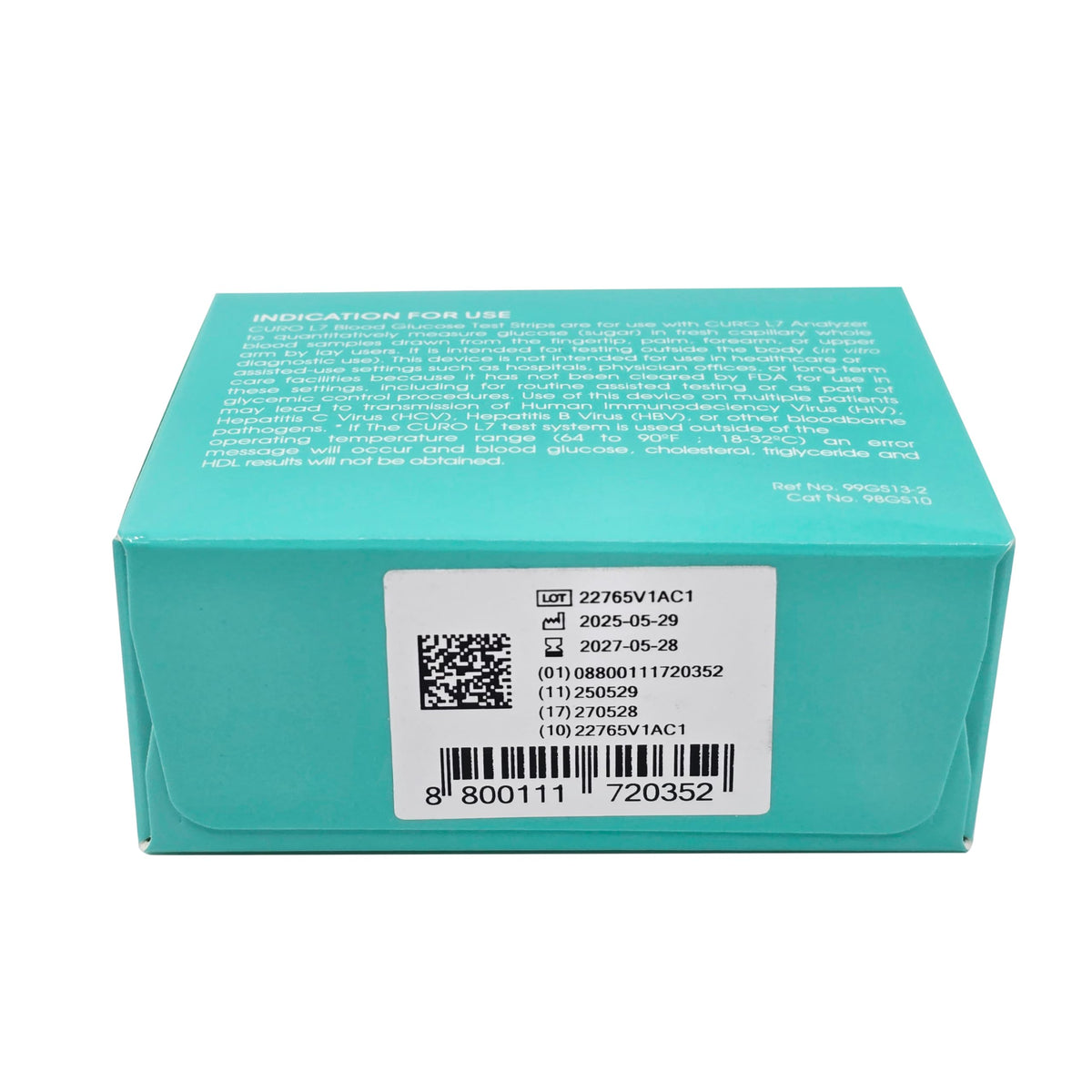 Glucose Test Strips, 100 Count, No Coding B957432