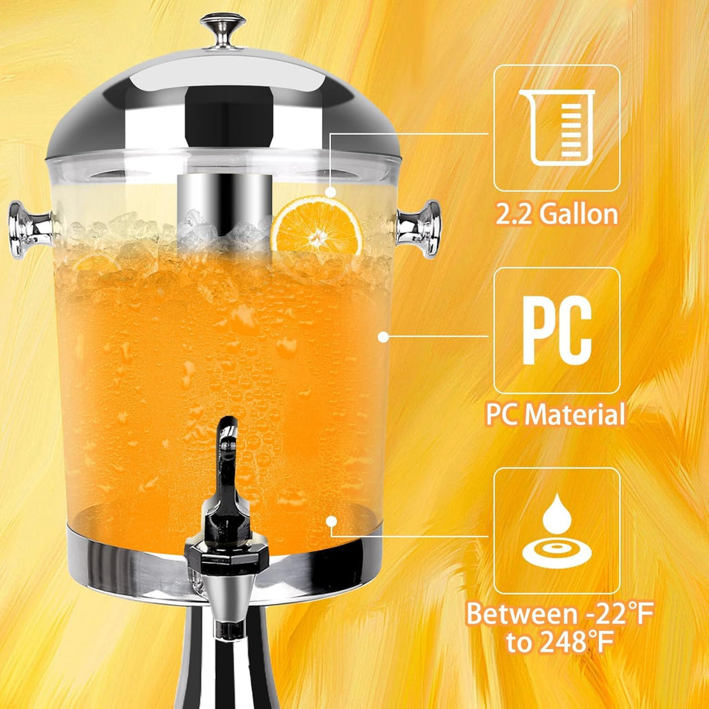 Stainless Steel Beverage Dispenser with Stand H418016