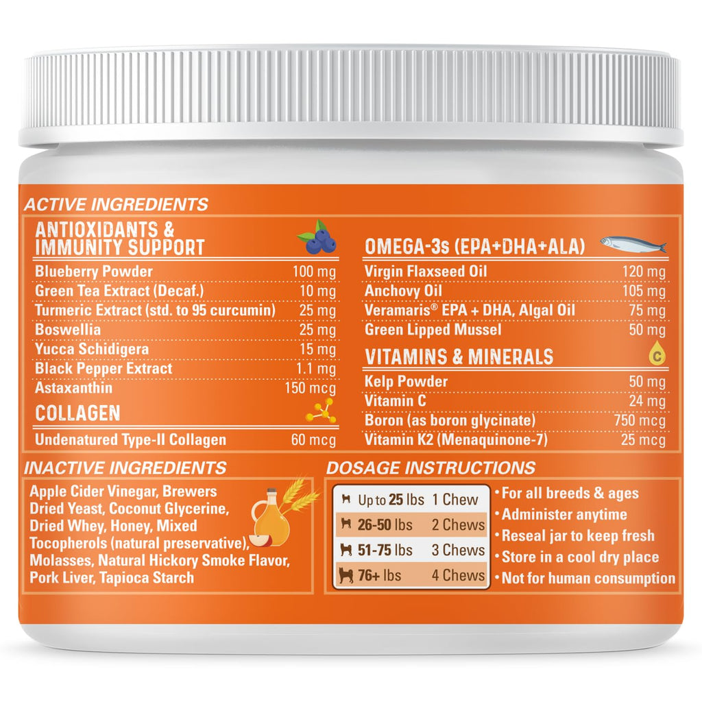 Hip and Joint Supplement for Dogs 90 Ct Soft Chews K860