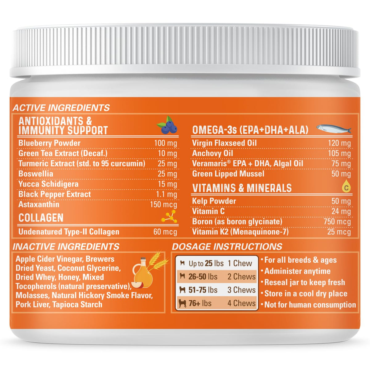 Hip and Joint Supplement for Dogs 90 Ct Soft Chews K860