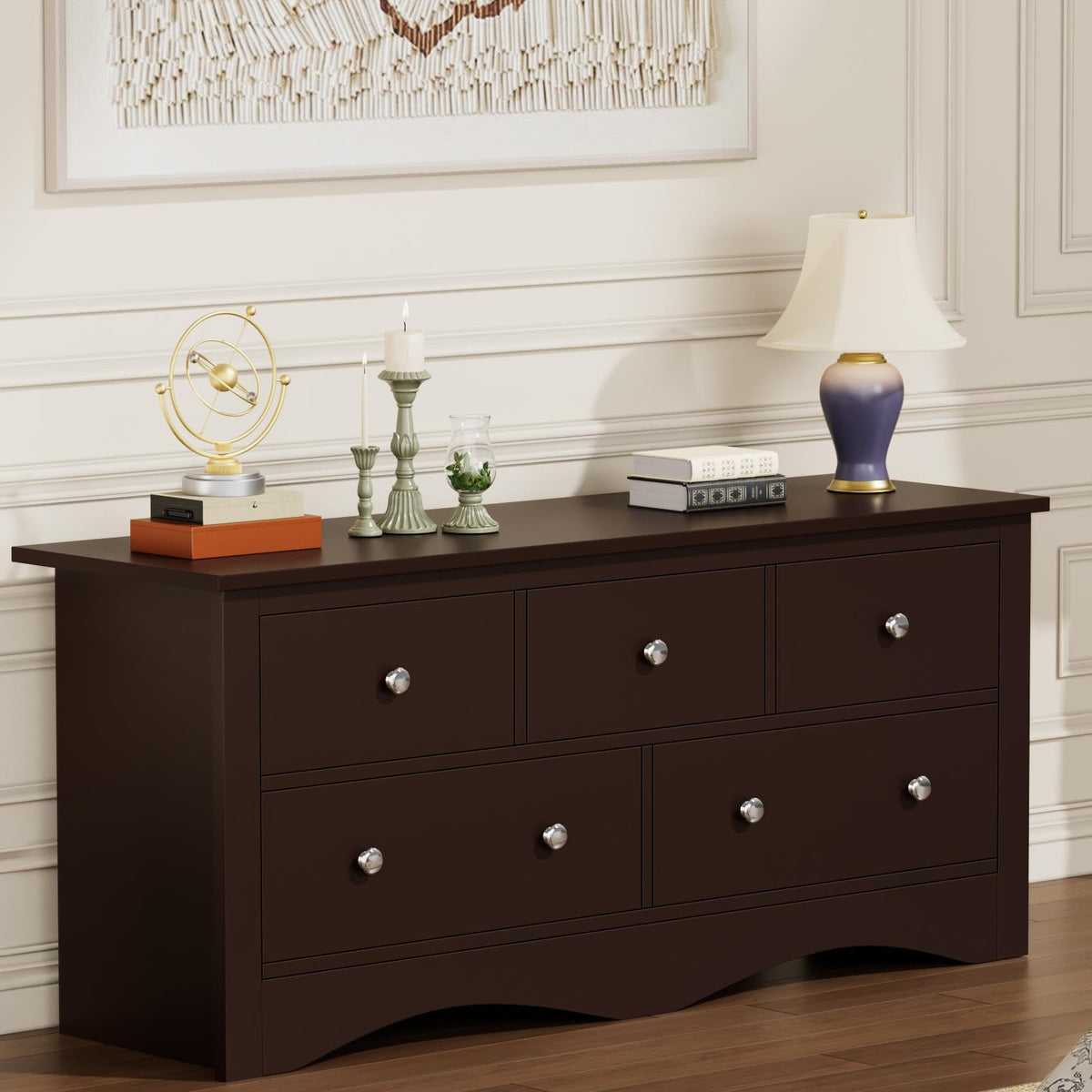 Brown 5 Drawer Dresser Y151267
