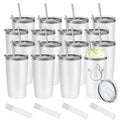 16 Pack Stainless Steel Insulated Tumbler 20oz White M4905