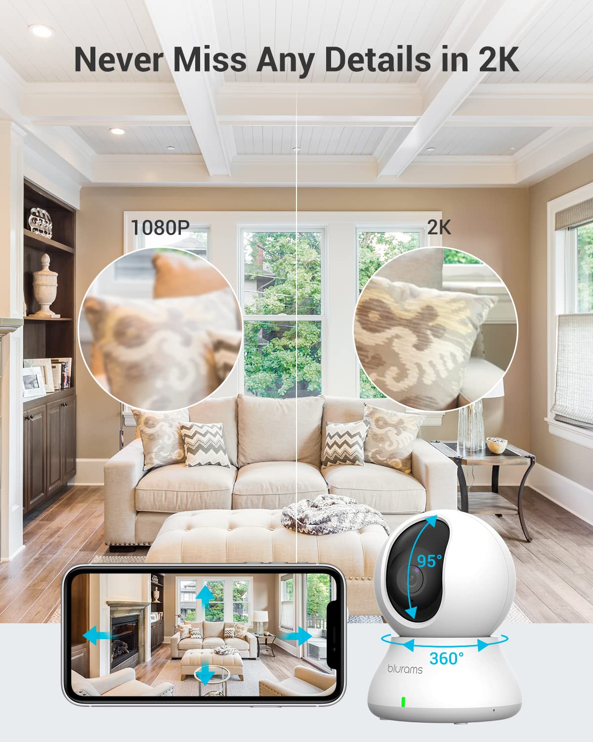 White 2K Security Camera 2 Pack X592438