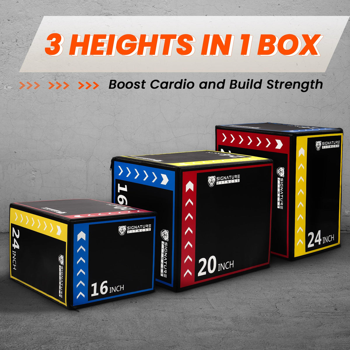3-in-1 Foam Plyometric Jump Box F3614