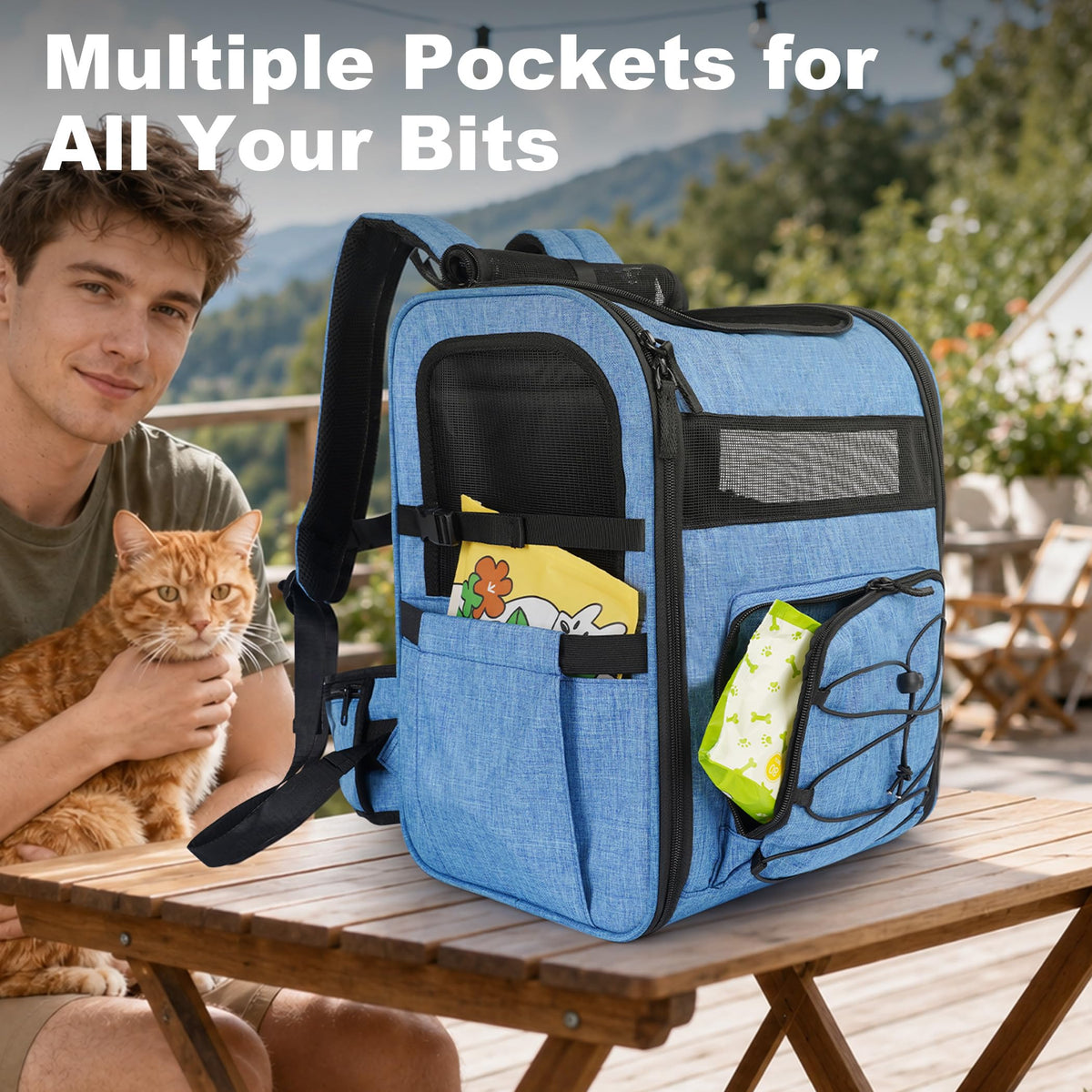 Blue Pet Carrier Backpack T26370