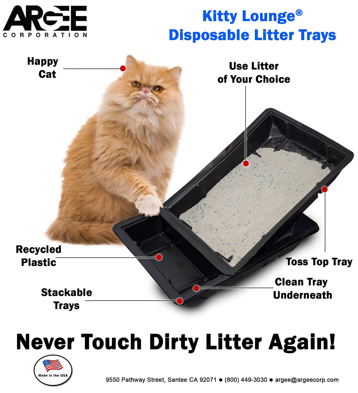 Black Disposable Litter Tray 50-Pack Y77206