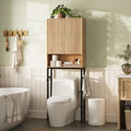 Freestanding Tall Wood Over The Toilet Storage Cabinet D291