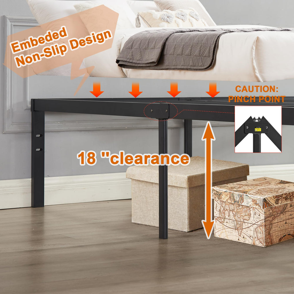 Queen Size Metal Platform Bed Frame K608126