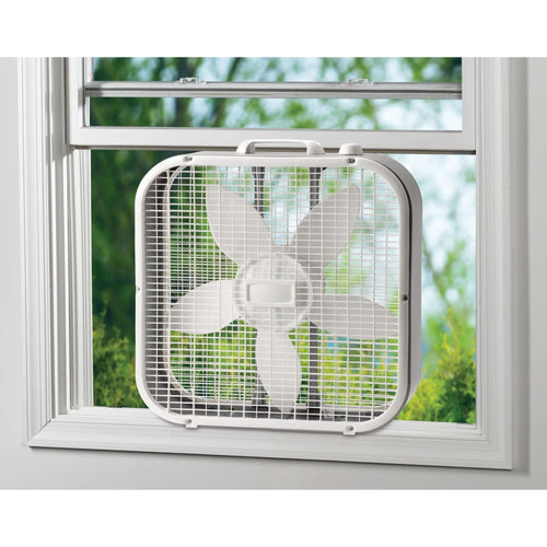 20" Classic Box Fan, 3 Speeds, White E46898