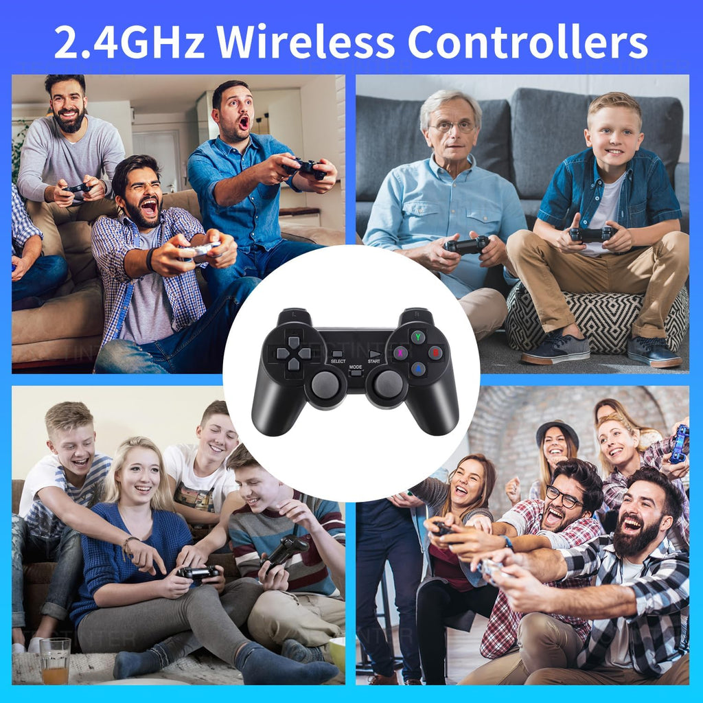 Retro Game Console 4K HDMI 15 Classic Emulators Dual 2.4G Wireless Controllers W27830