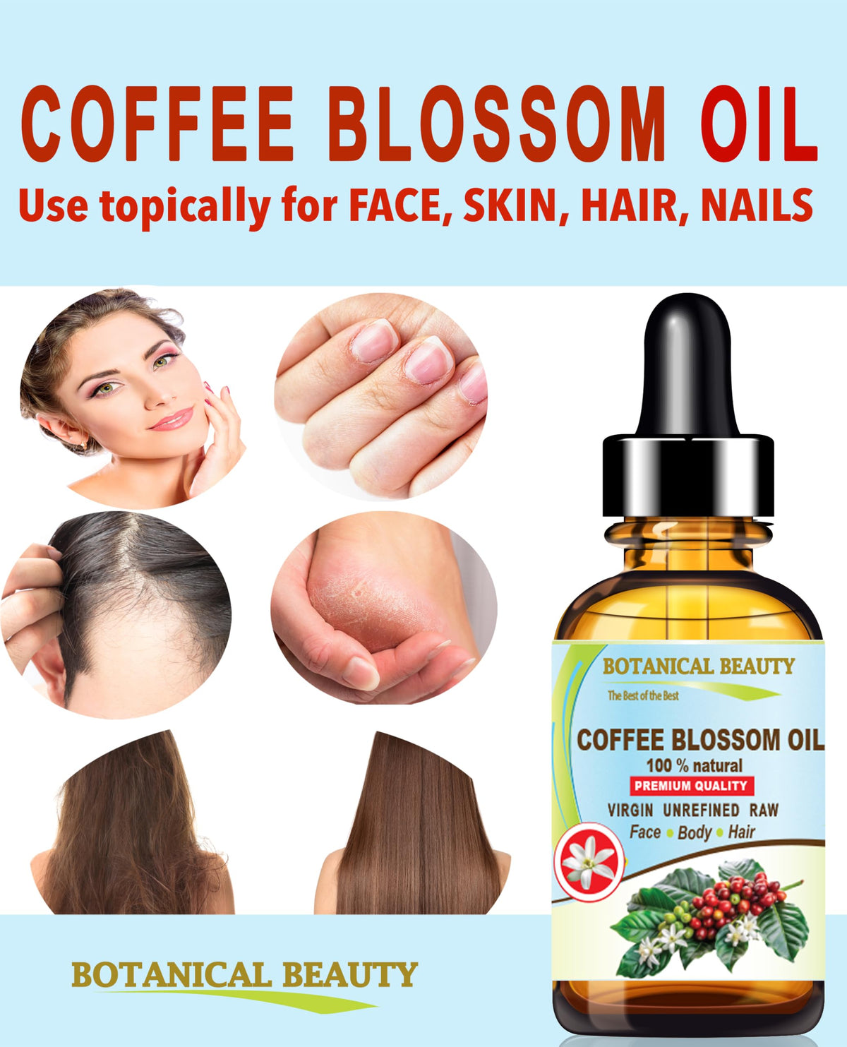 100% Natural Coffee Blossom Oil 1 Fl.oz. K221693