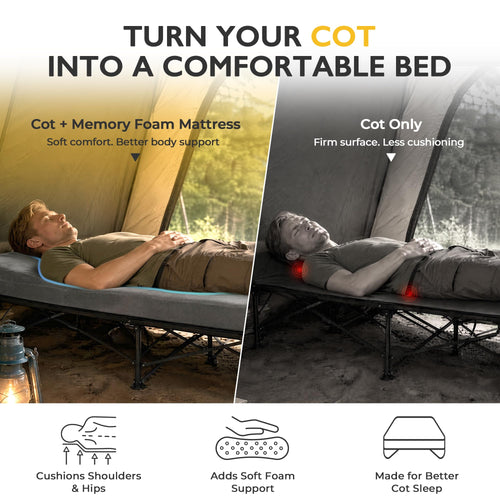 3 Inch Memory Foam Camping Mattress Pad B248