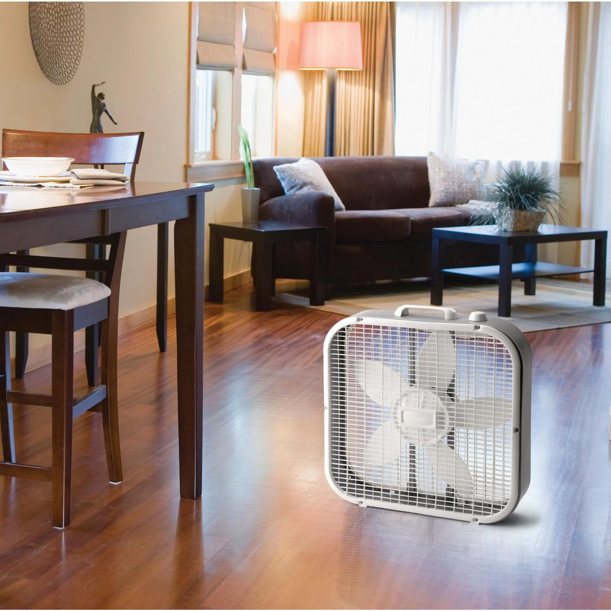 20" Classic Box Fan, 3 Speeds, White E46898
